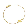 Gold Plated Sterling Silver Four Leaf Clover 7 Inch Bracelet
