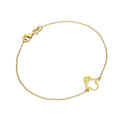 Gold Plated Sterling Silver Hamsa Hand 7 Inch Bracelet