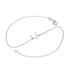 Sterling Silver Wishbone Anklet 10 Inches