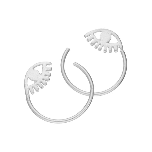 Sterling Silver Eye Pull Through Earrings