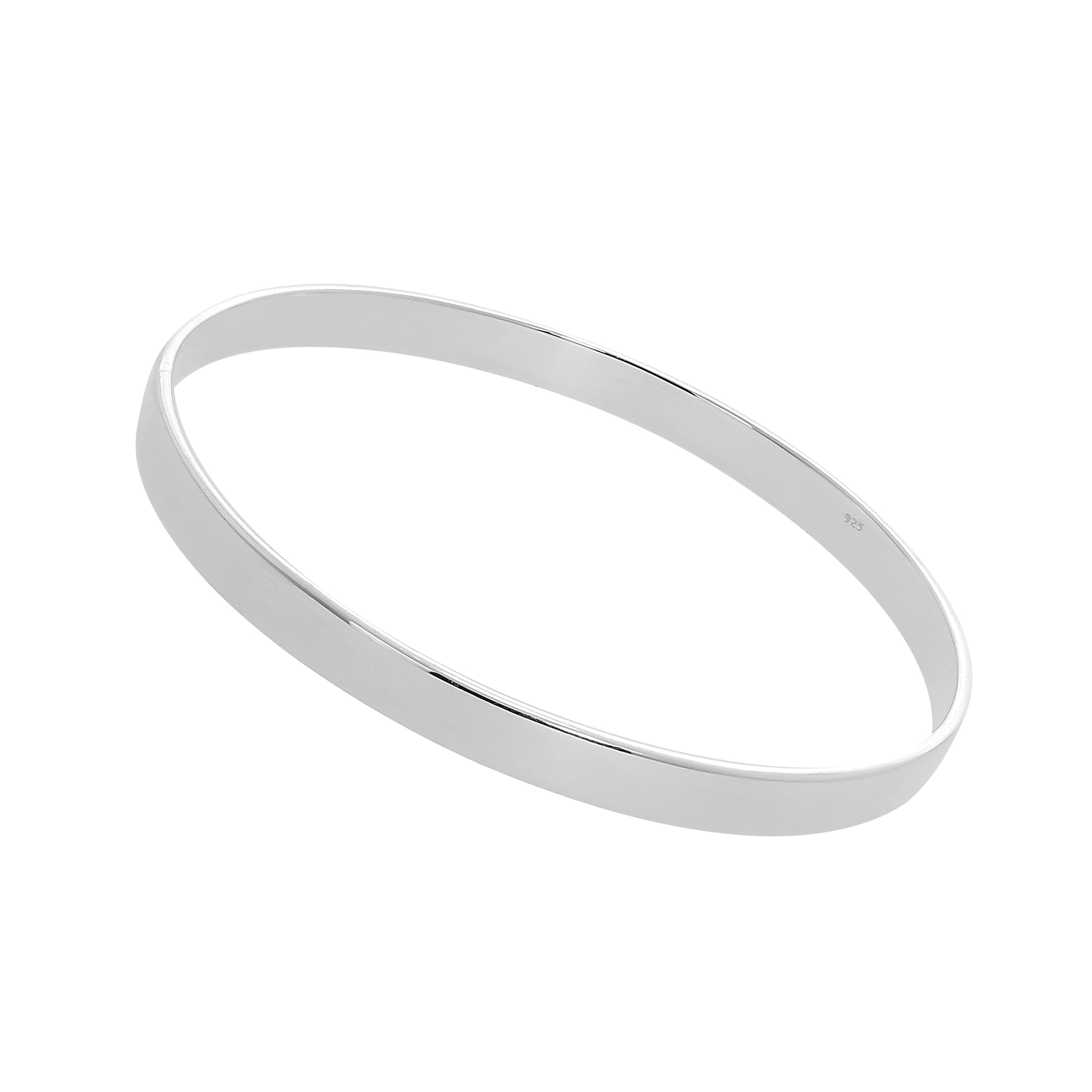 Sterling Silver Engravable 67mm Bangle
