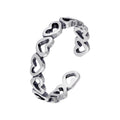 Sterling Silver Hearts Toe Ring