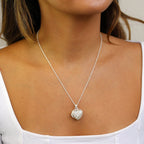 Sterling Silver Filigree Heart Locket on 18 Inch Chain