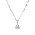 Sterling Silver & Pearl Pendant on chain 14 - 22 Inches Pearls