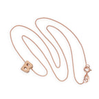 Rose Gold Plated Sterling Silver Letter B Pendant Necklace 14 - 32 Inches