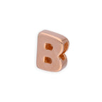 Rose Gold Plated Sterling Silver Alphabet Letter Threader Bead Charm A - Z