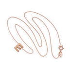 Rose Gold Plated Sterling Silver Letter E Pendant Necklace 14 - 32 Inches