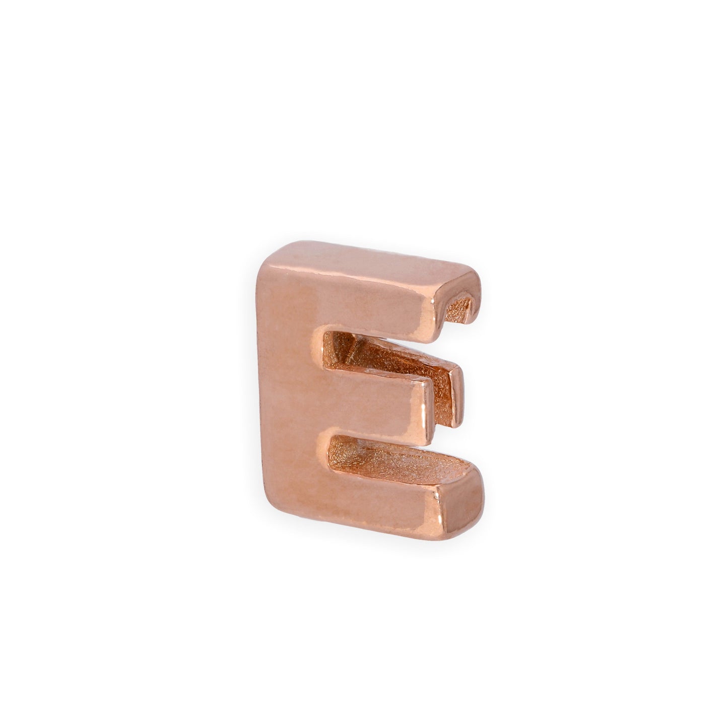 Rose Gold Plated Sterling Silver Alphabet Letter Threader Bead Charm A - Z