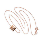 Rose Gold Plated Sterling Silver Letter M Pendant Necklace 14 - 32 Inches