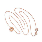 Rose Gold Plated Sterling Silver Letter O Pendant Necklace 14 - 32 Inches