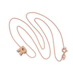 Rose Gold Plated Sterling Silver Letter R Pendant Necklace 14 - 32 Inches