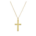 Large Gold Plated Sterling Silver Cross Pendant Necklace 16 - 32 Inches