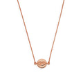 Rose Gold Plated Sterling Silver Evil Eye Pendant on 18 Inch Chain