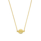 Gold Plated Sterling Silver Evil Eye Pendant on 18 Inch Chain