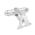 Sterling Silver Letter Swivel Back Cufflink A - Z