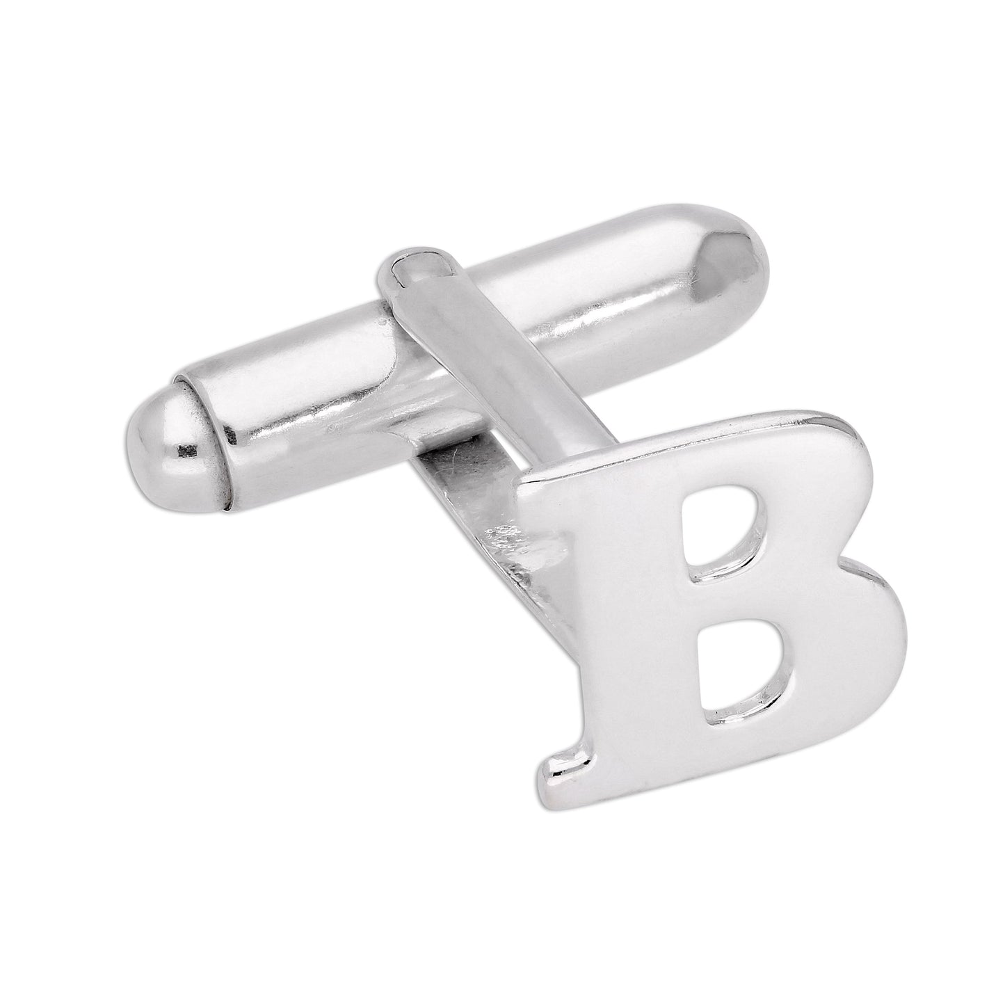 Sterling Silver Letter Swivel Back Cufflink A - Z