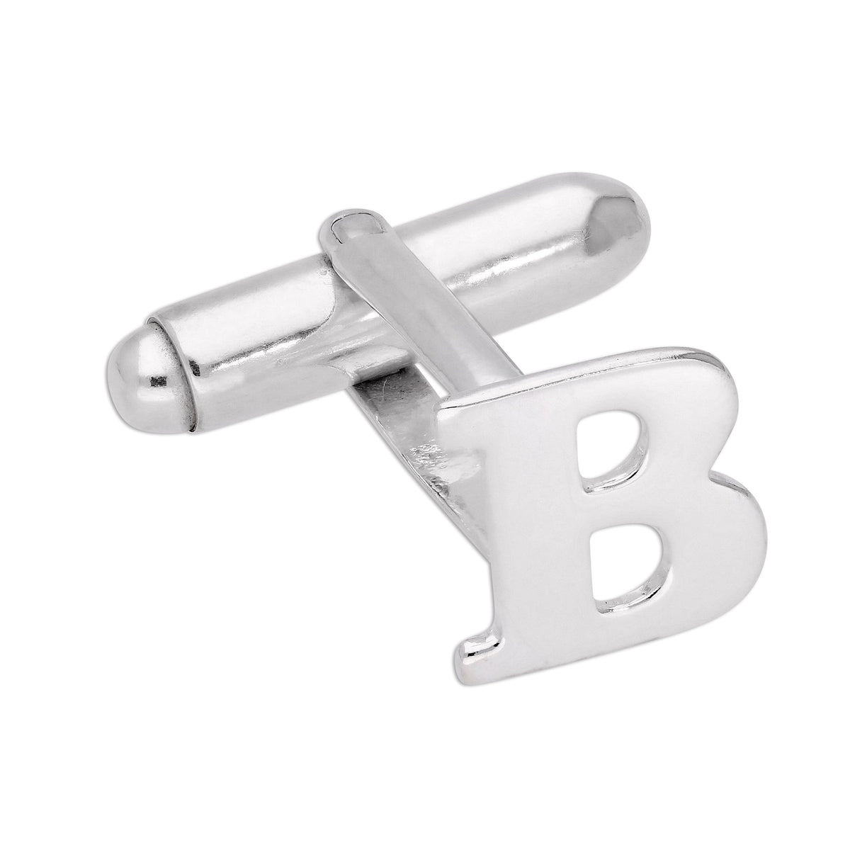 Sterling Silver Letter Swivel Back Cufflink A - Z