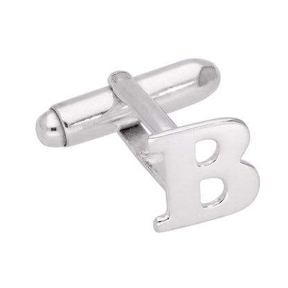 Sterling Silver Letter Swivel Back Cufflink A - Z