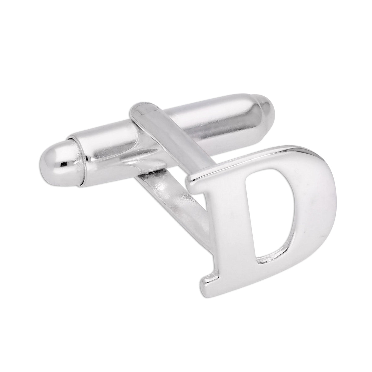Sterling Silver Letter Swivel Back Cufflink A - Z