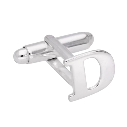 Sterling Silver Letter Swivel Back Cufflink A - Z