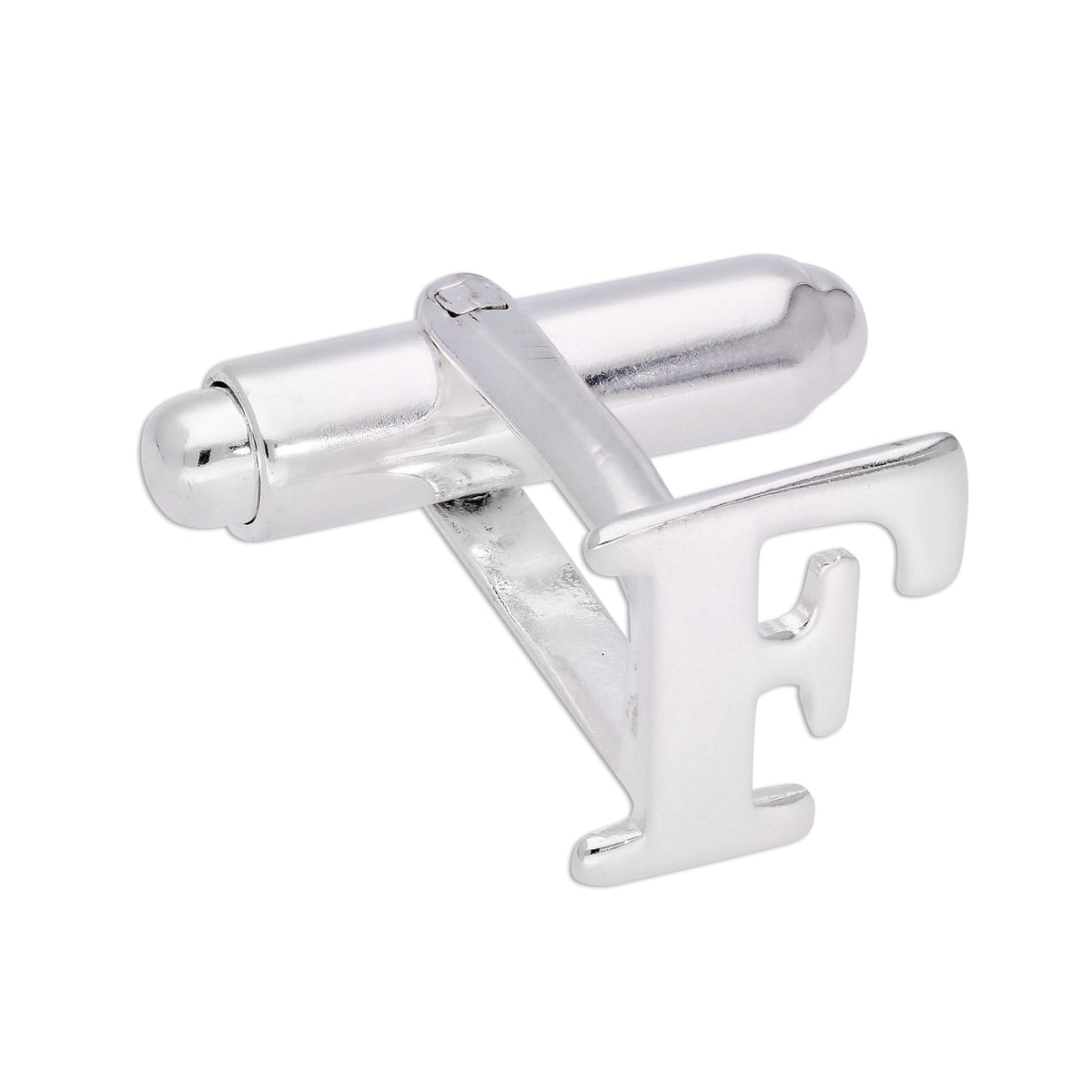 Sterling Silver Letter Swivel Back Cufflink A - Z