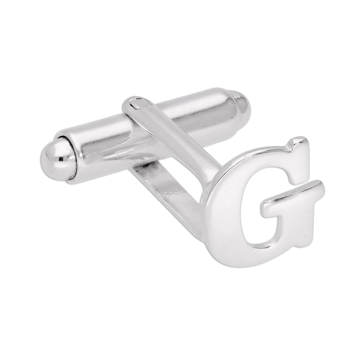 Sterling Silver Letter Swivel Back Cufflink A - Z