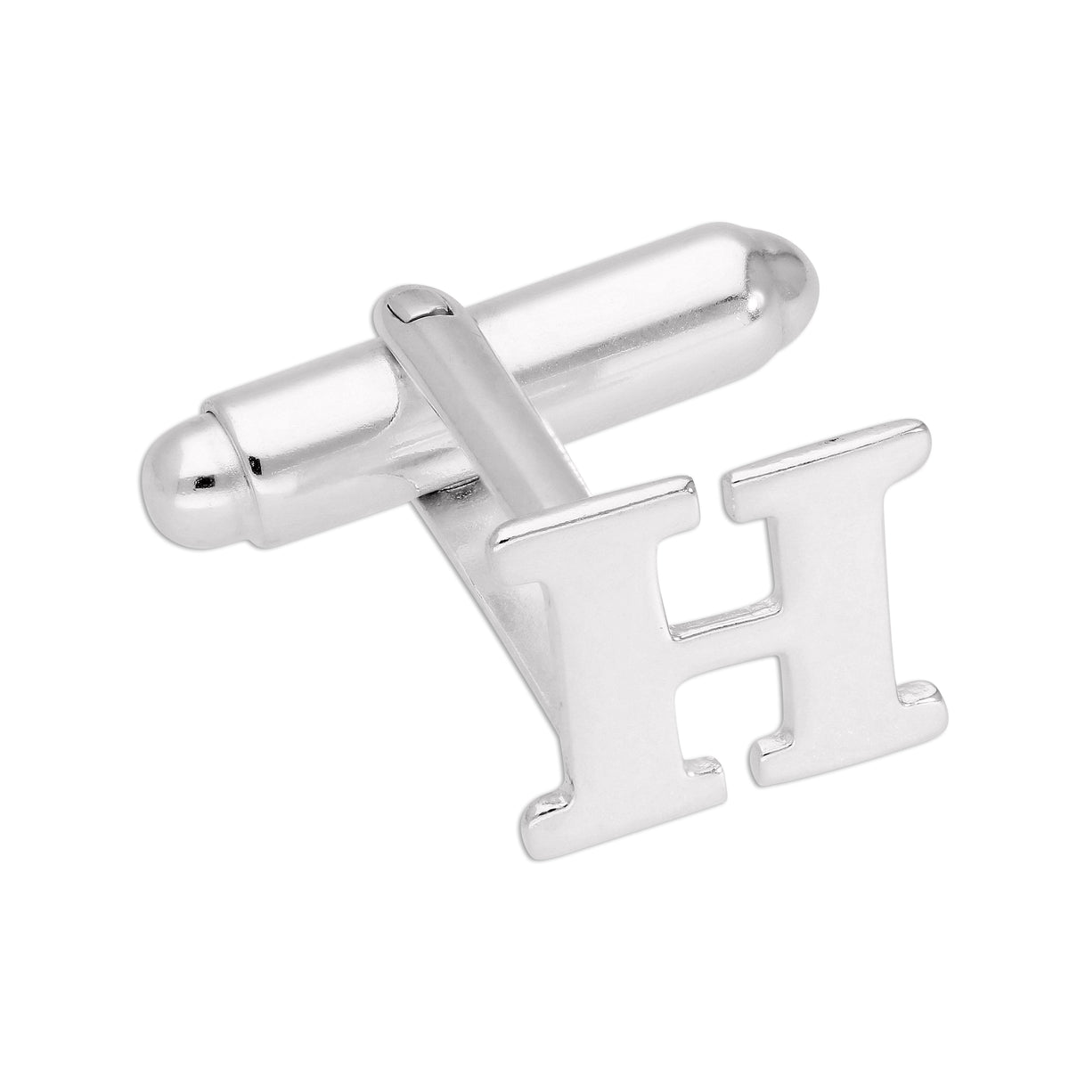 Sterling Silver Letter Swivel Back Cufflink A - Z