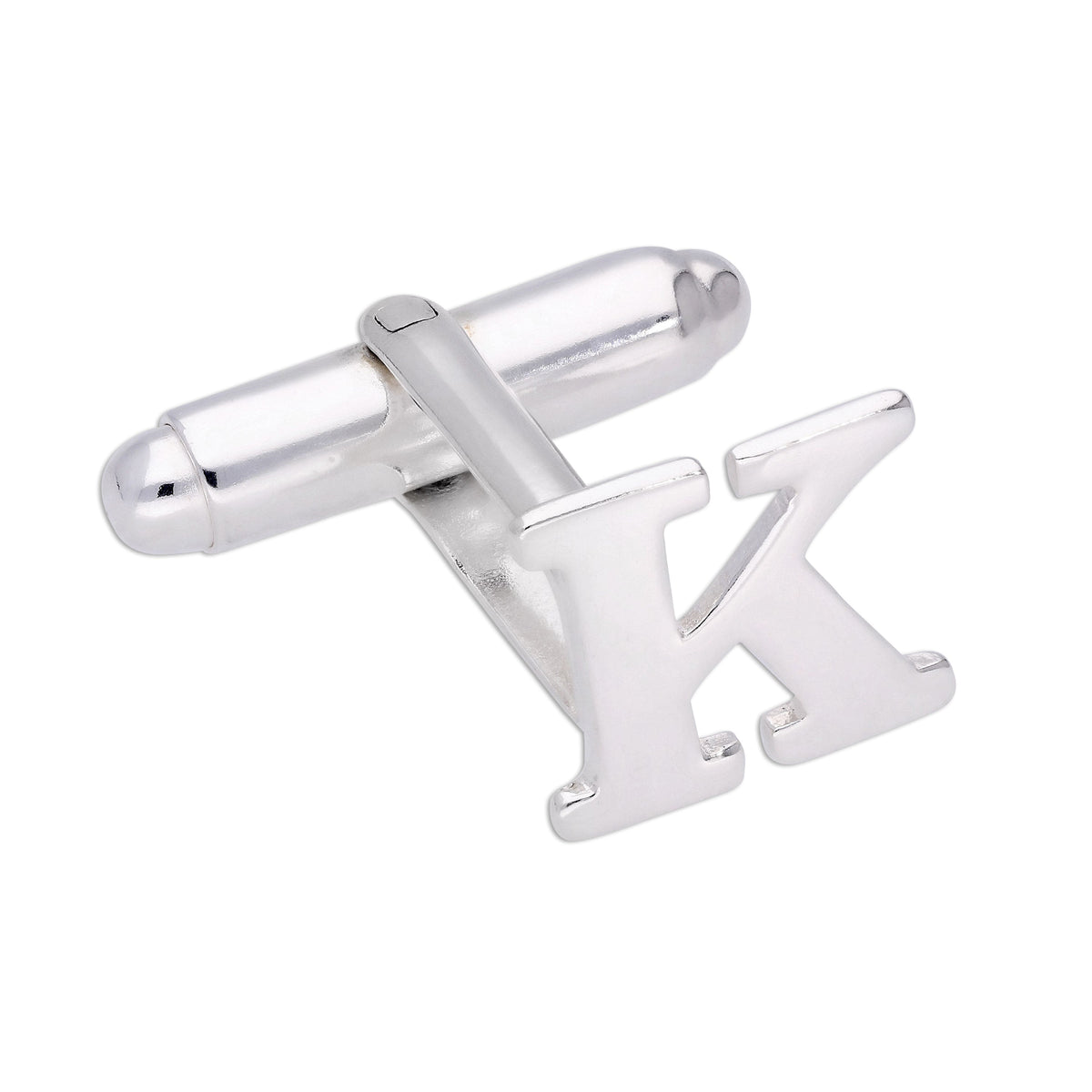 Sterling Silver Letter Swivel Back Cufflink A - Z