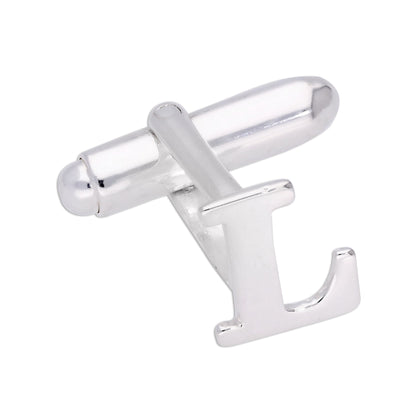 Sterling Silver Letter Swivel Back Cufflink A - Z