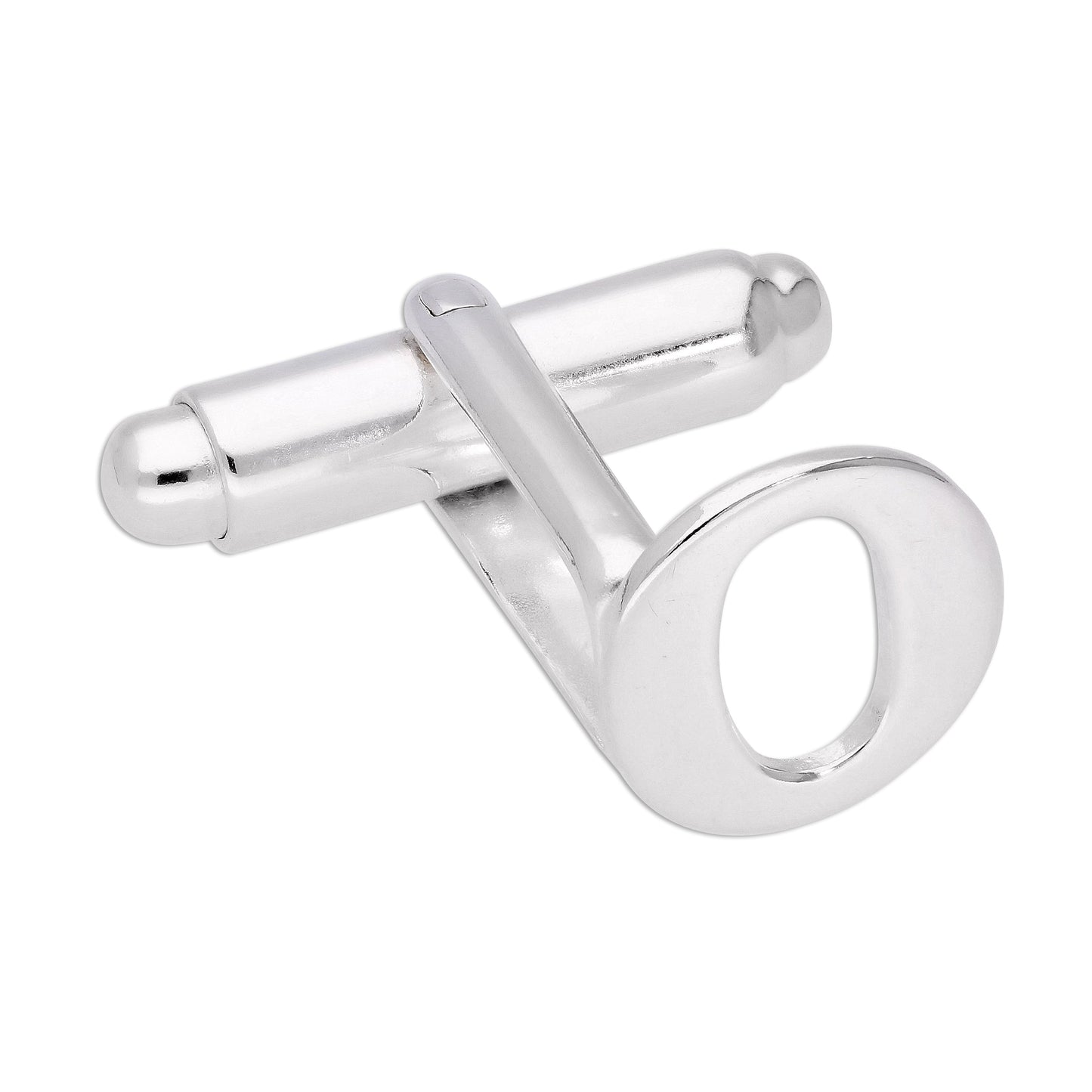 Sterling Silver Letter Swivel Back Cufflink A - Z