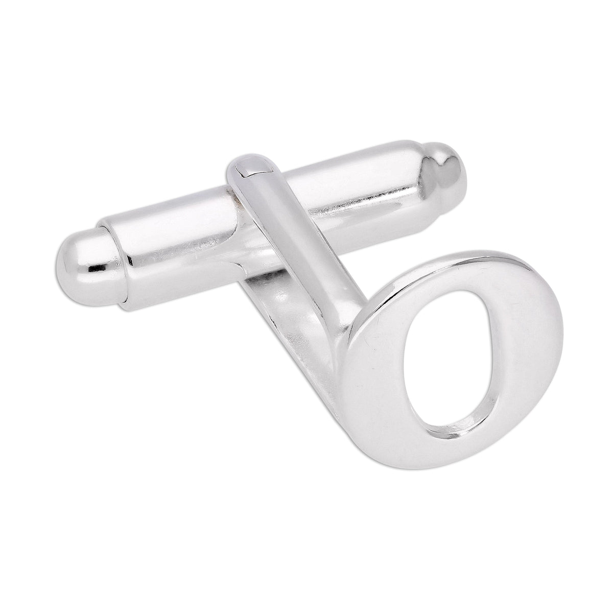 Sterling Silver Letter Swivel Back Cufflink A - Z