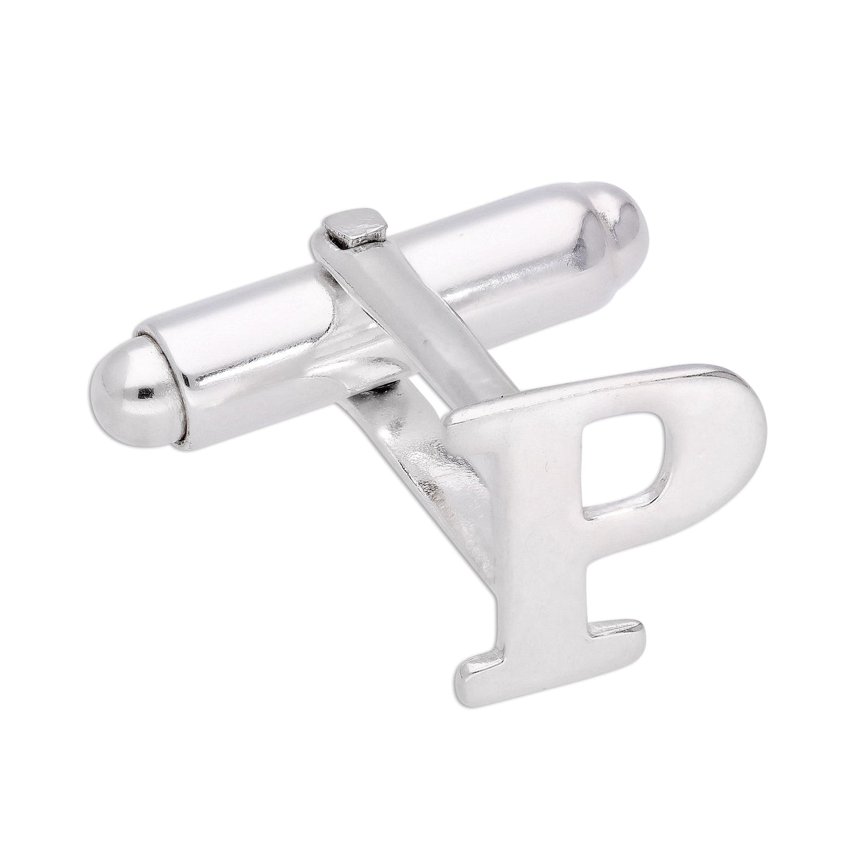 Sterling Silver Letter Swivel Back Cufflink A - Z