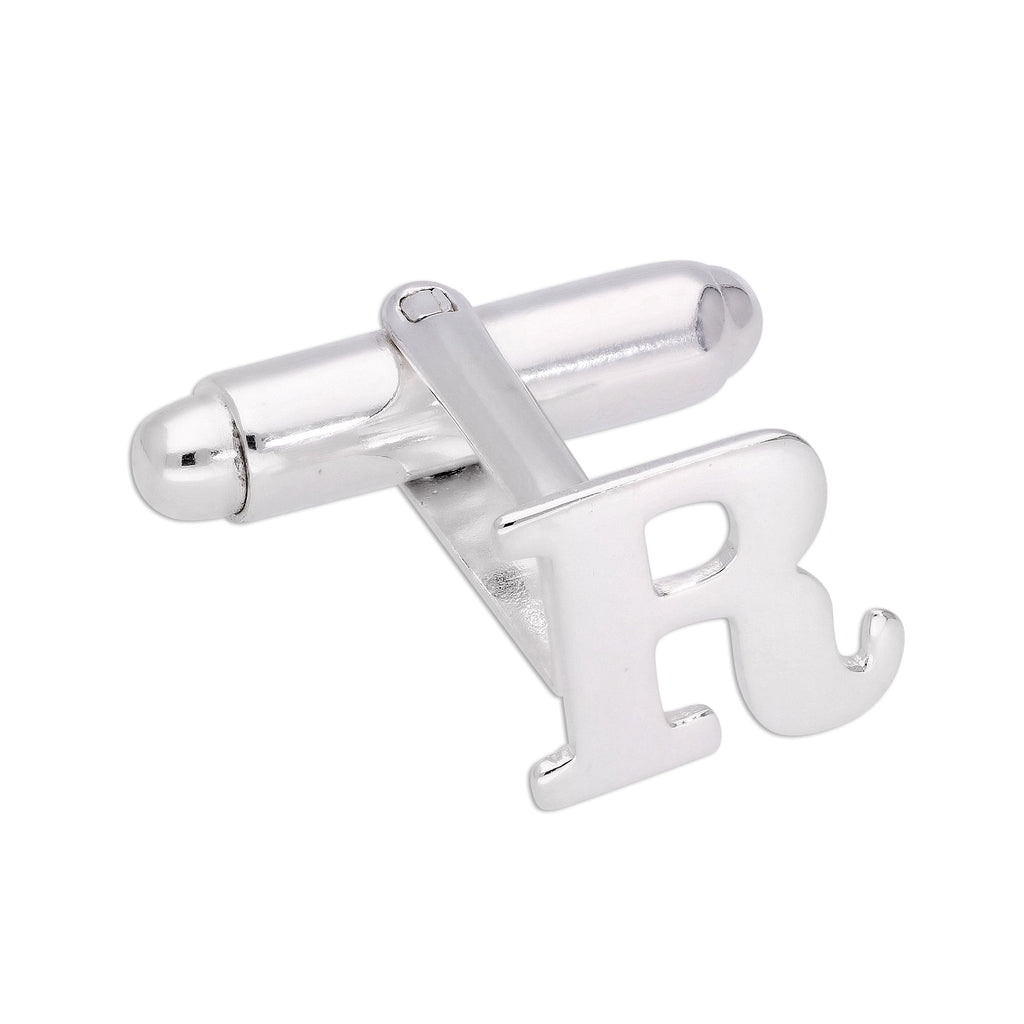 Sterling Silver Letter Swivel Back Cufflink A - Z