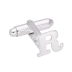 Sterling Silver Letter Swivel Back Cufflink A - Z