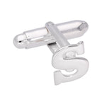 Sterling Silver Letter Swivel Back Cufflink A - Z