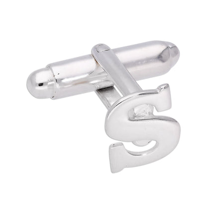 Sterling Silver Letter Swivel Back Cufflink A - Z