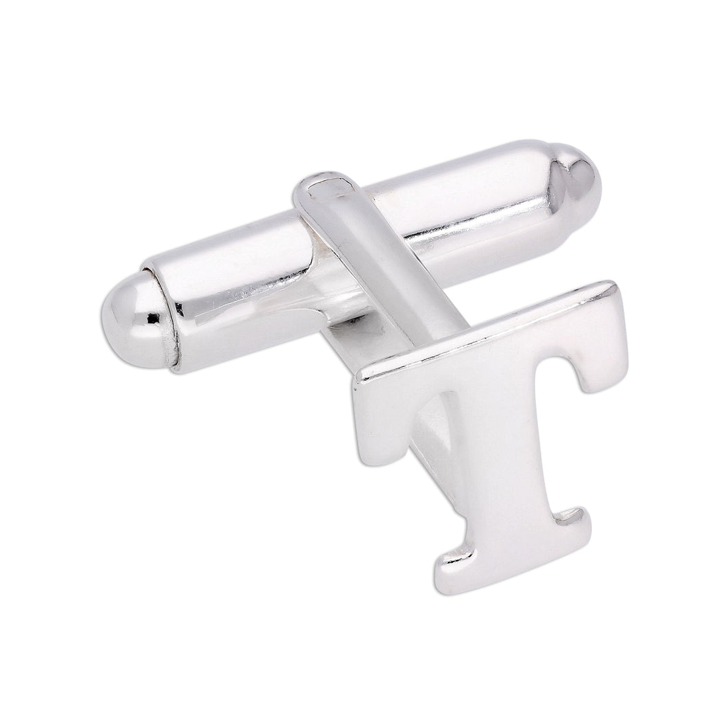 Sterling Silver Letter Swivel Back Cufflink A - Z