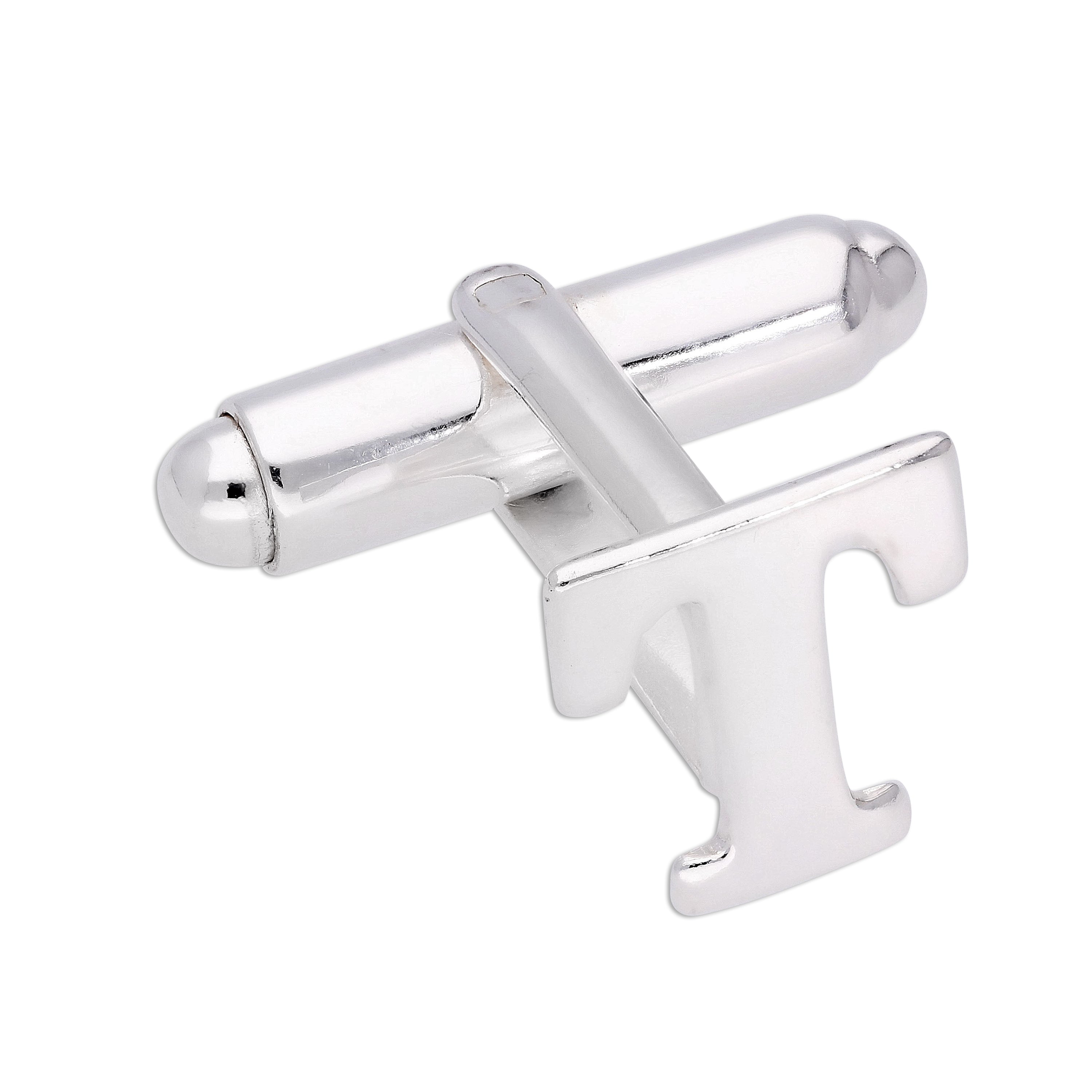 Sterling Silver Letter Swivel Back Cufflink A - Z