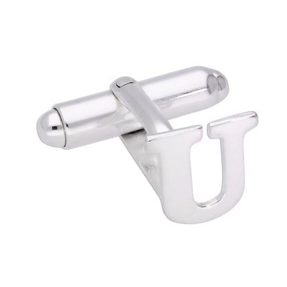 Sterling Silver Letter Swivel Back Cufflink A - Z