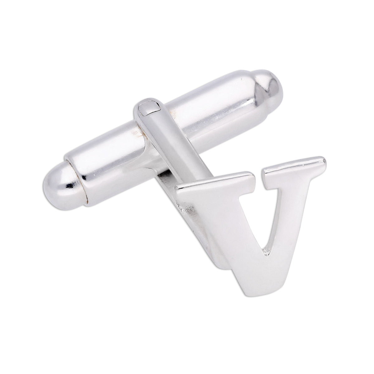 Sterling Silver Letter Swivel Back Cufflink A - Z