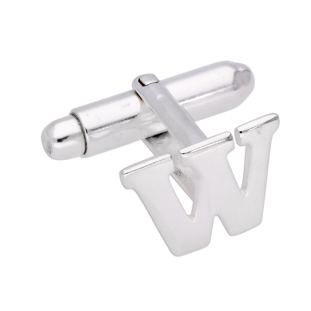Sterling Silver Letter Swivel Back Cufflink A - Z