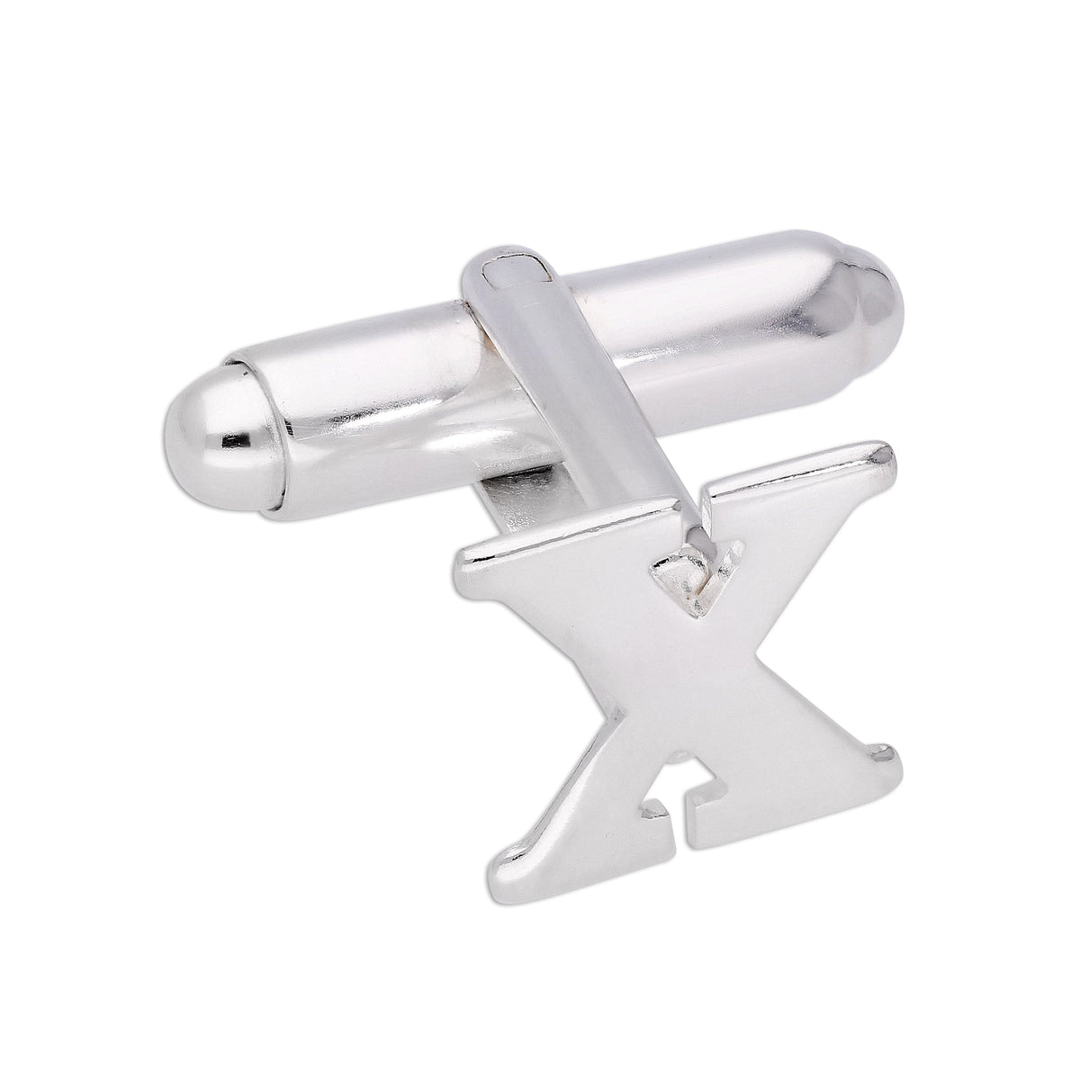 Sterling Silver Letter Swivel Back Cufflink A - Z