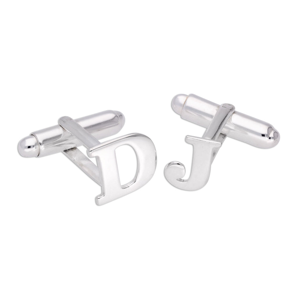 Sterling Silver Letter Swivel Back Cufflink A - Z