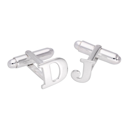 Sterling Silver Letter Swivel Back Cufflink A - Z