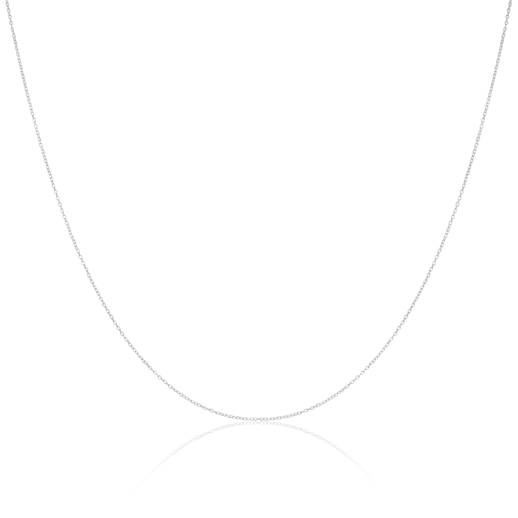Sterling Silver Fine 0.8mm Cable Chain 14 - 32 Inches