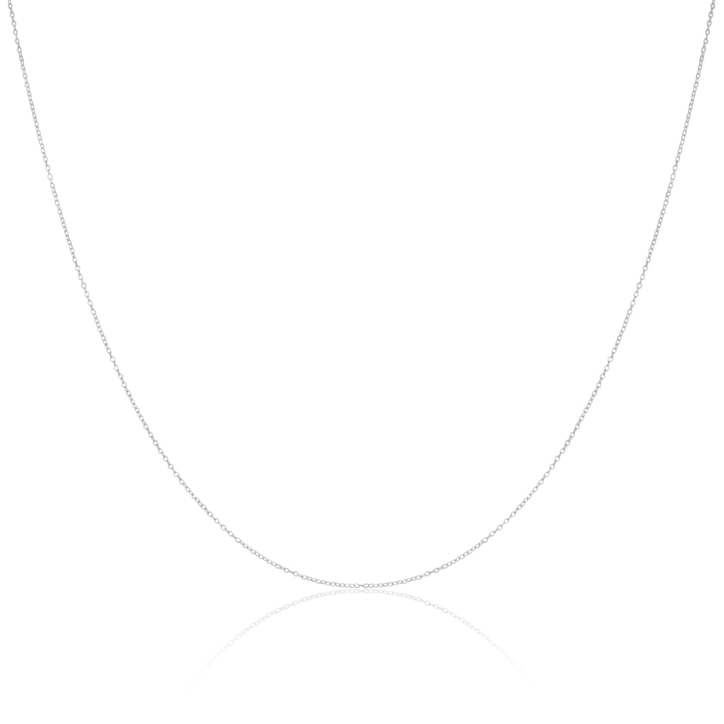 Sterling Silver Fine 0.8mm Cable Chain 14 - 32 Inches