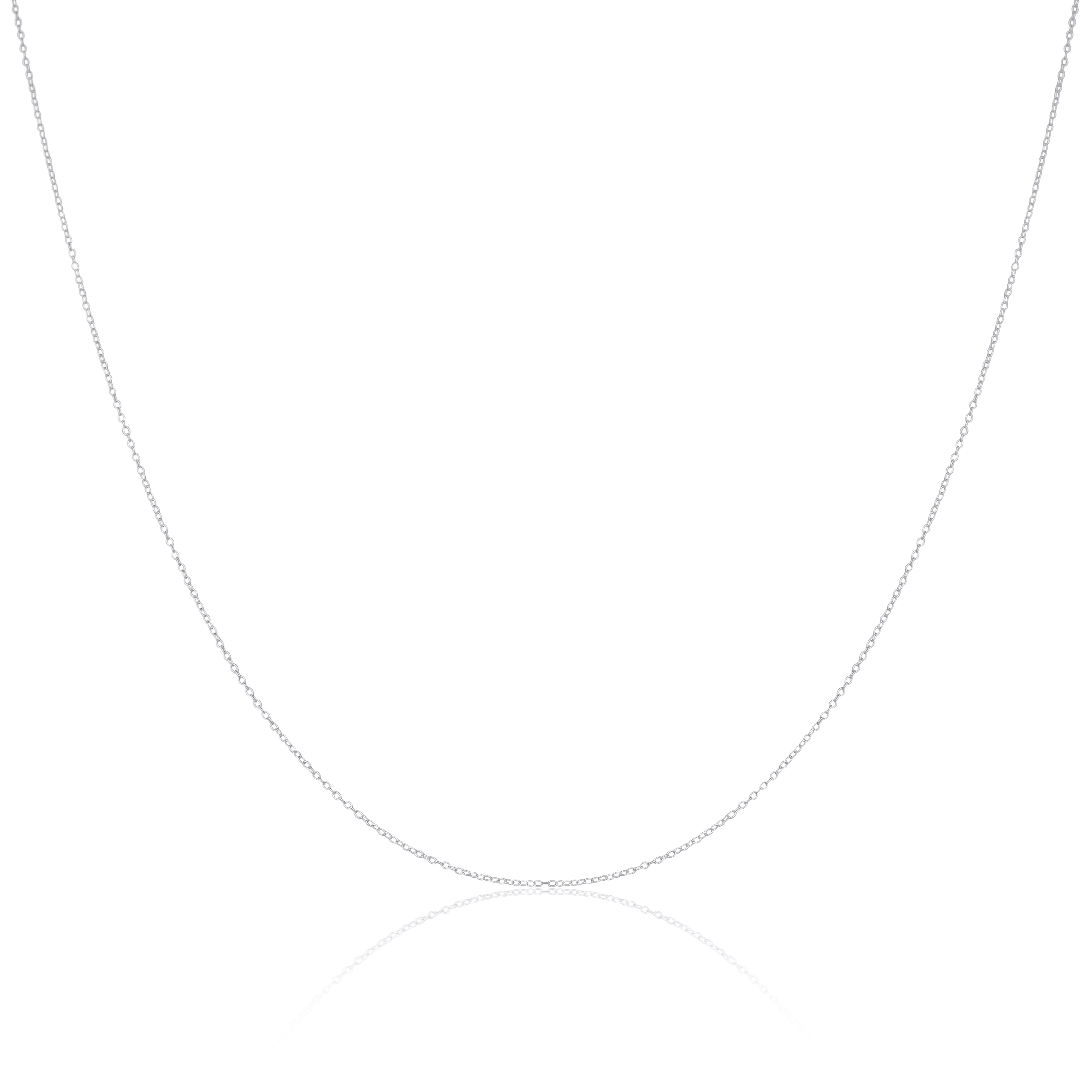 Sterling Silver Fine 0.8mm Cable Chain 14 - 32 Inches
