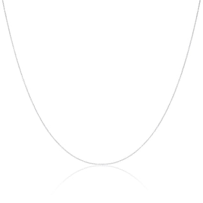 Sterling Silver Fine 0.8mm Cable Chain 14 - 32 Inches