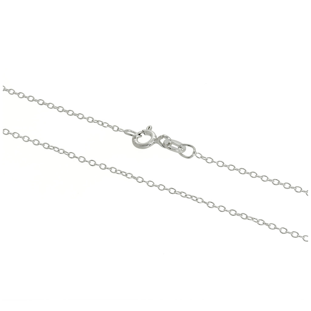 Sterling Silver 1mm Round Cable Chain 16 - 32 Inches