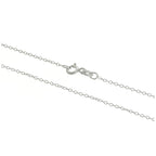 Sterling Silver 1mm Round Cable Chain 16 - 32 Inches